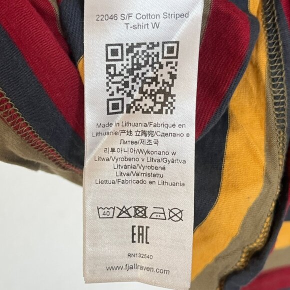 Fjällräven Specialized Cotton Striped Short Sleeve Tee Women's Large - Picture 7 of 9